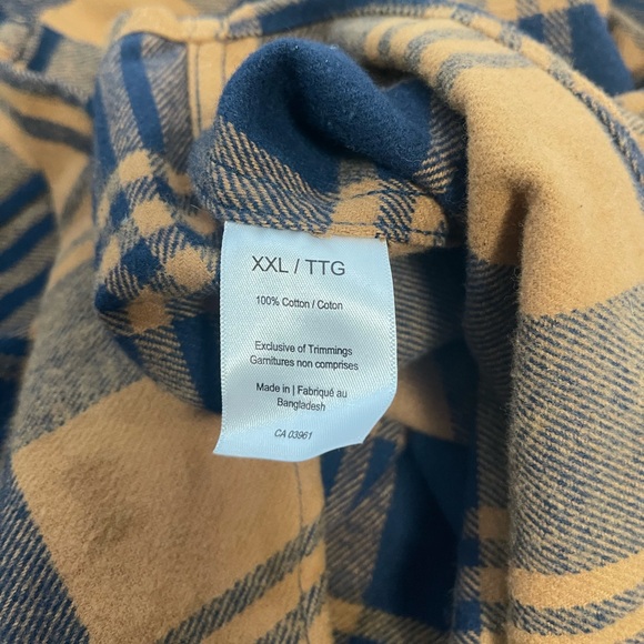 WindRiver Mens Long Sleeves Flannel Shirt Size 2XL - Picture 9 of 9